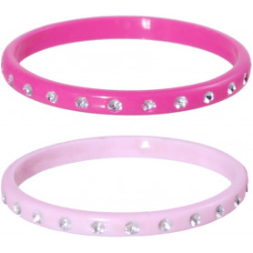 Pink Poppy - Diamante bangle