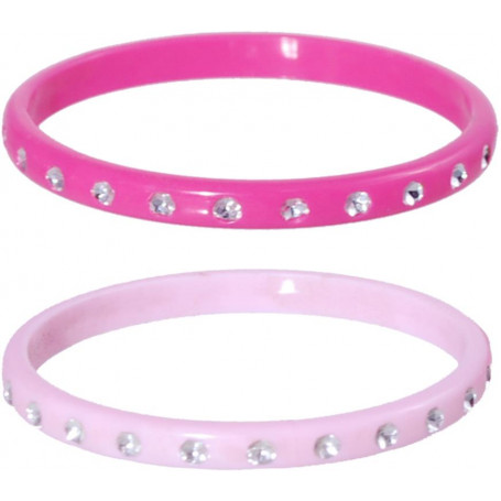 Pink Poppy - Diamante bangle