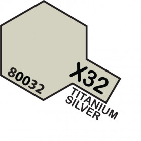 TAMIYA X32 ENAMEL TITAN SILVER