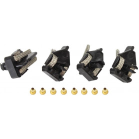 SCALEXTRIC GUIDE BLADE - BLACK (4) + 8 EYELETS