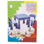 Table And Chair Blue With Block Top And Storage