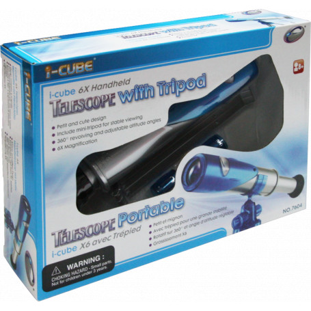 i-CUBE 6x Handheld Telescope with Tripod - Blue