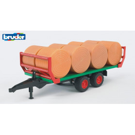 Bruder 1:16 Bale Transport Trailer w- Bales