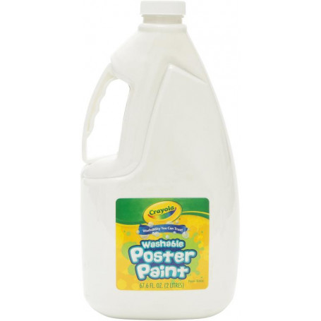 Crayola WASHABLE POSTER PAINT 2 LITRE - WHITE