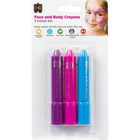 Face and Body Crayons Set of 3