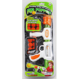 Air Popper Pump Shooter - 12 Soft Foam Balls