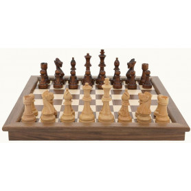 Walnut Chess Set Folding 18''