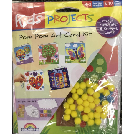 Kids Projects Pom Pom Gift Card - 5 Assorted desgins