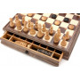 Dal Rossi Chess/checkers, walnut box, with drawer