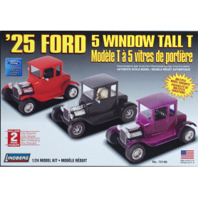 1:24 1925 Ford 5 Window Tall "T" Plastic Kit