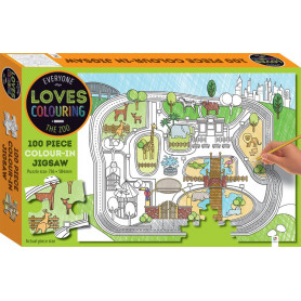 Everyone Loves Colouring 100-piece Jigsaw: The Zoo (UK)