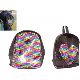32CM SEQUIN RAINBOW BACKPACK