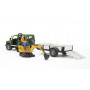 BRUDER 1:16 Land Rover Defender w/1 Axle Trailer