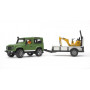 BRUDER 1:16 Land Rover Defender w/1 Axle Trailer