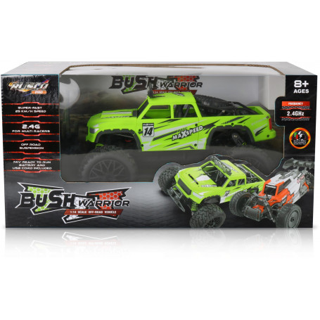 RUSCO 1:14 TH. 4 AST. BUSH WARRIOR BUGGIES & TRUCKS - RTR - 7.4 VOLT - 2 BATT.
