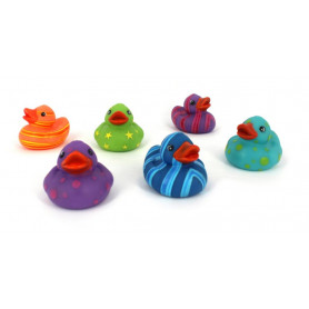 BATH TOYS - 5CM RUBBER DUCK (MULTICOLOURED)