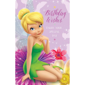 CARD DISNEY FAIRIES TINK PURPLE
