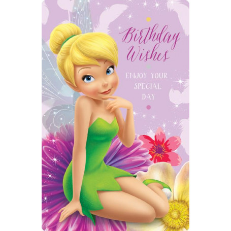 CARD DISNEY FAIRIES TINK PURPLE