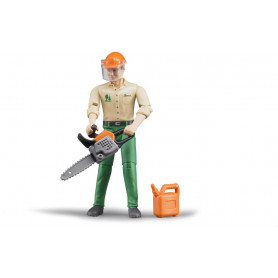 Bruder Forestry Worker w/- Accessories