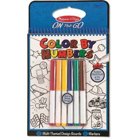 M&D - On The Go - Color by Numbers Book -Blue
