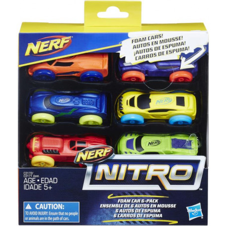 NERF NITRO FOAM CAR 6 PACK 1