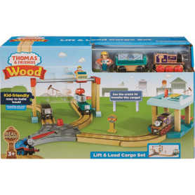 THOMAS & FRIENDS WOODEN - LIFT AND LOAD CARGO SET