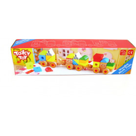 Tooky Toy WOODEN BLOCK TRAIN