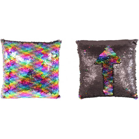 30X30CM RAINBOW SEQUIN CUSHION Make your own design!