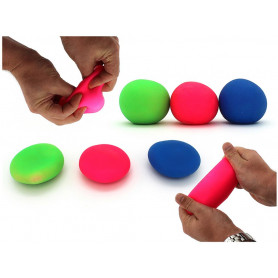 MOULDABLE STRESS BALL - 6.5 cm ASSTD