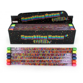 GLITTER BEADS WAND 6 ASSTD - 45cm
