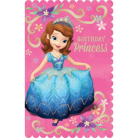 CARD BDAY SOFIA THE FIRST PINK