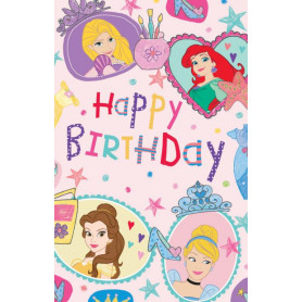 CARD BDAY PRINCESS GROUP PNK DOTS