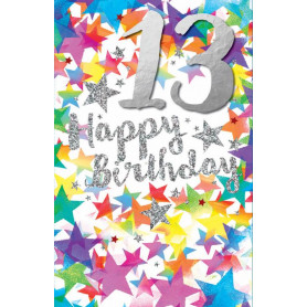 CARD BDAY AGE 13 STARS
