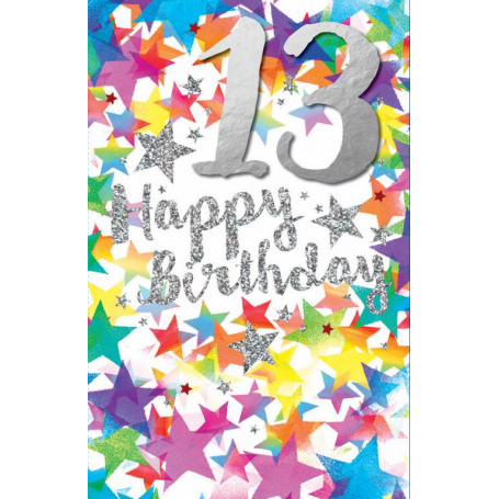 CARD BDAY AGE 13 STARS