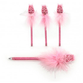 PENS - PINK GLITTER BALLET SLIPPER