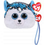 Beanie Boos Sequin Wristlet - SLUSH Blue Husky