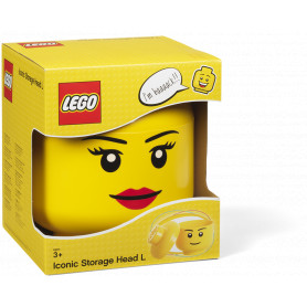 LEGO STORAGE HEAD LARGE  - LEGO Storage Head - Girl