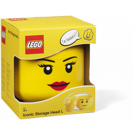 LEGO STORAGE HEAD LARGE  - LEGO Storage Head - Girl