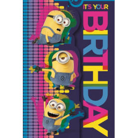 CARD PREMIUM MINIONS DISCO BRIGHT
