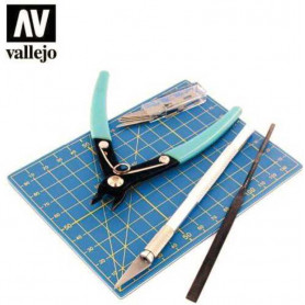 Vallejo T11001 Tools 9pc Plastic Modelling Tool set