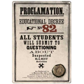 Harry Potter Tin Sign Small Decree 82