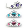TIARA - SILVER W/3 HEART GEMS (3 ASSTD)
