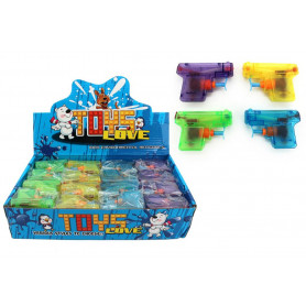 WATER PISTOL - MINI CLEAR COLOURS - 7cm