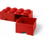 LEGO BRICK DRAWER (8 KNOBS) - Bright Red