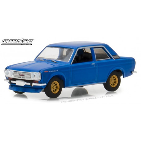 1:64 1968 Datsun 510 Street Racer Blue w/Gold Wheels