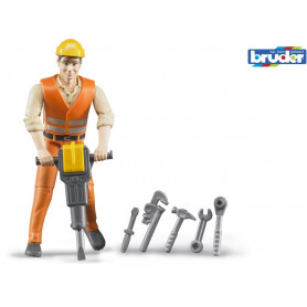 Bruder Construction Worker with Accessories