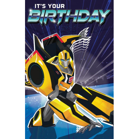 CARD BDAY TRANSFORMERS BBEE BLUE