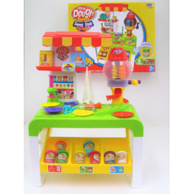 Sweet Shop Dough Play Table - 8 Tubs, 65x47x28cm Table