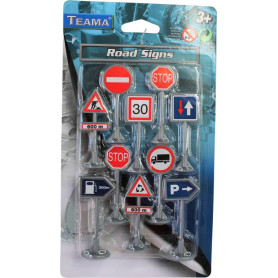 10 Piece Road Signs - Plastic Construction