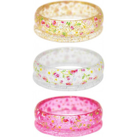 Pink Poppy Garden rose bangles